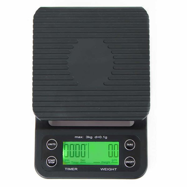 Hand-poured coffee electronic scale, Italian coffee beans scale, kitchen baking scale, household smart timing weighing scale X251204