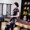 Color: Black, Size: M - Improved cheongsam skirt in spring and summer