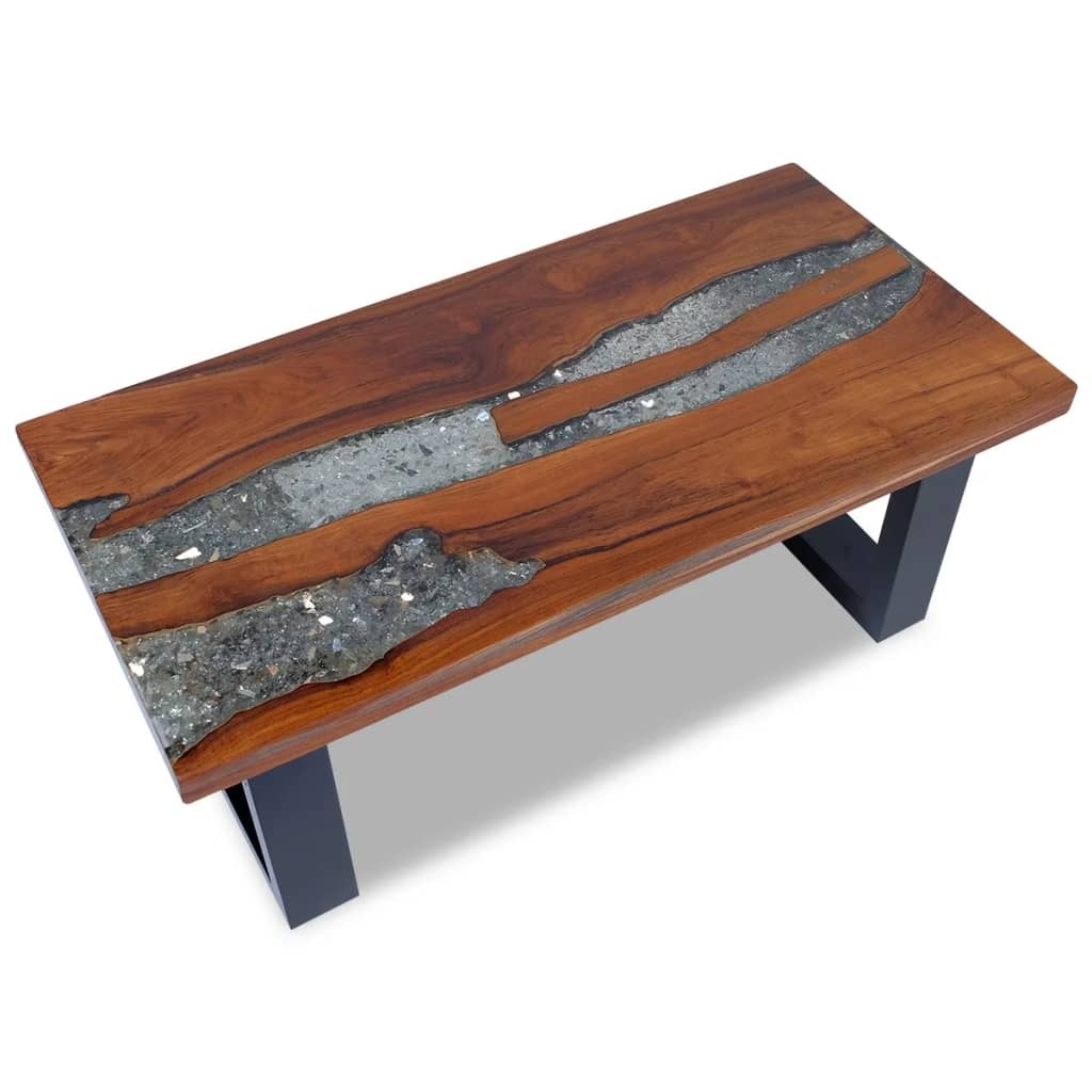 Coffee Table Teak Resin 39.4"x19.7
