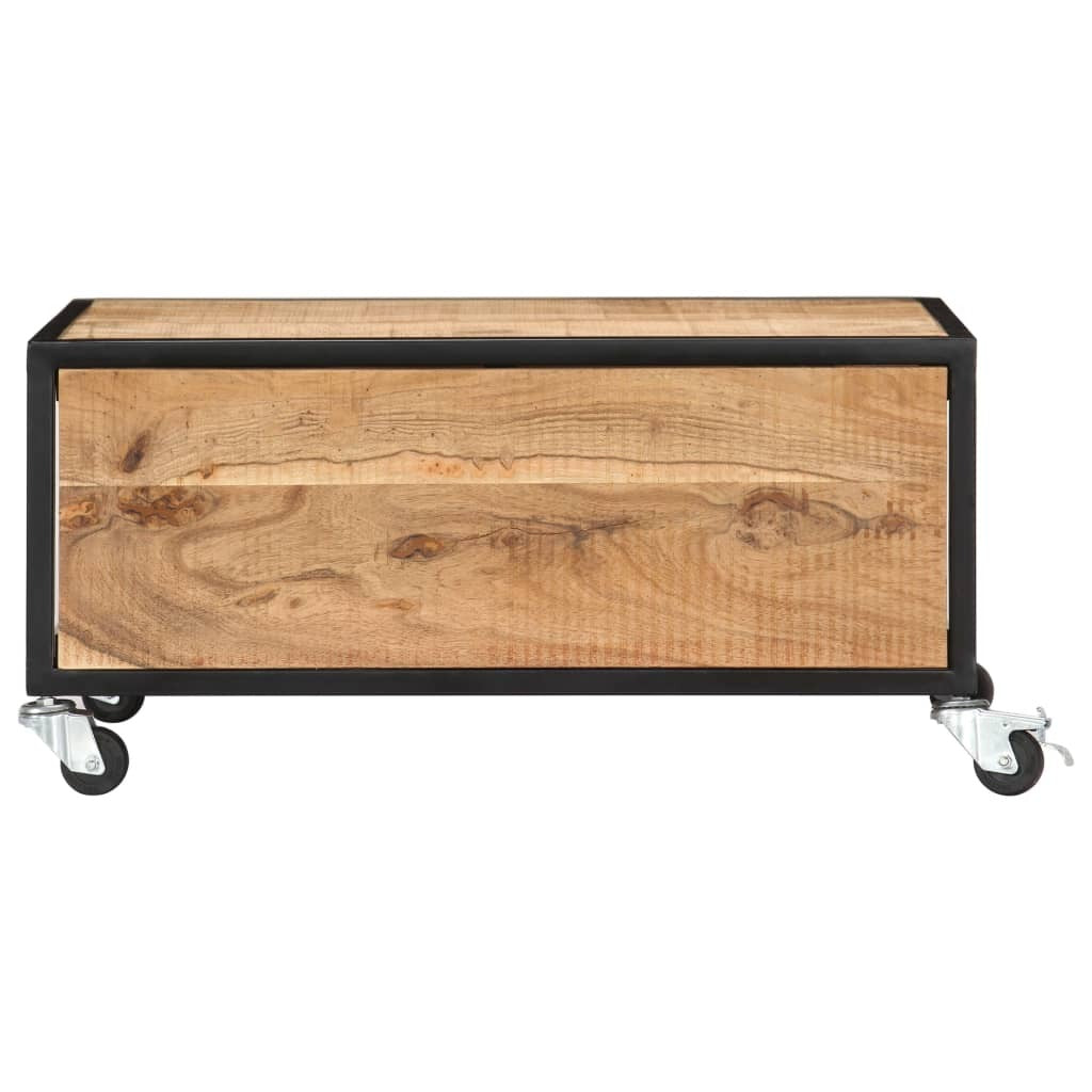 Coffee Table 27.5"x27.5"x12.5" Solid Acacia Wood