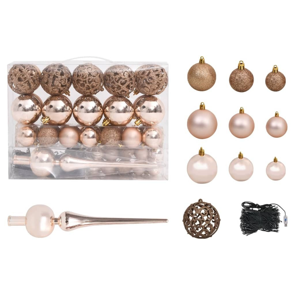Artificial Pre-lit Christmas Tree with Ball Set 47.2" 230 Branches