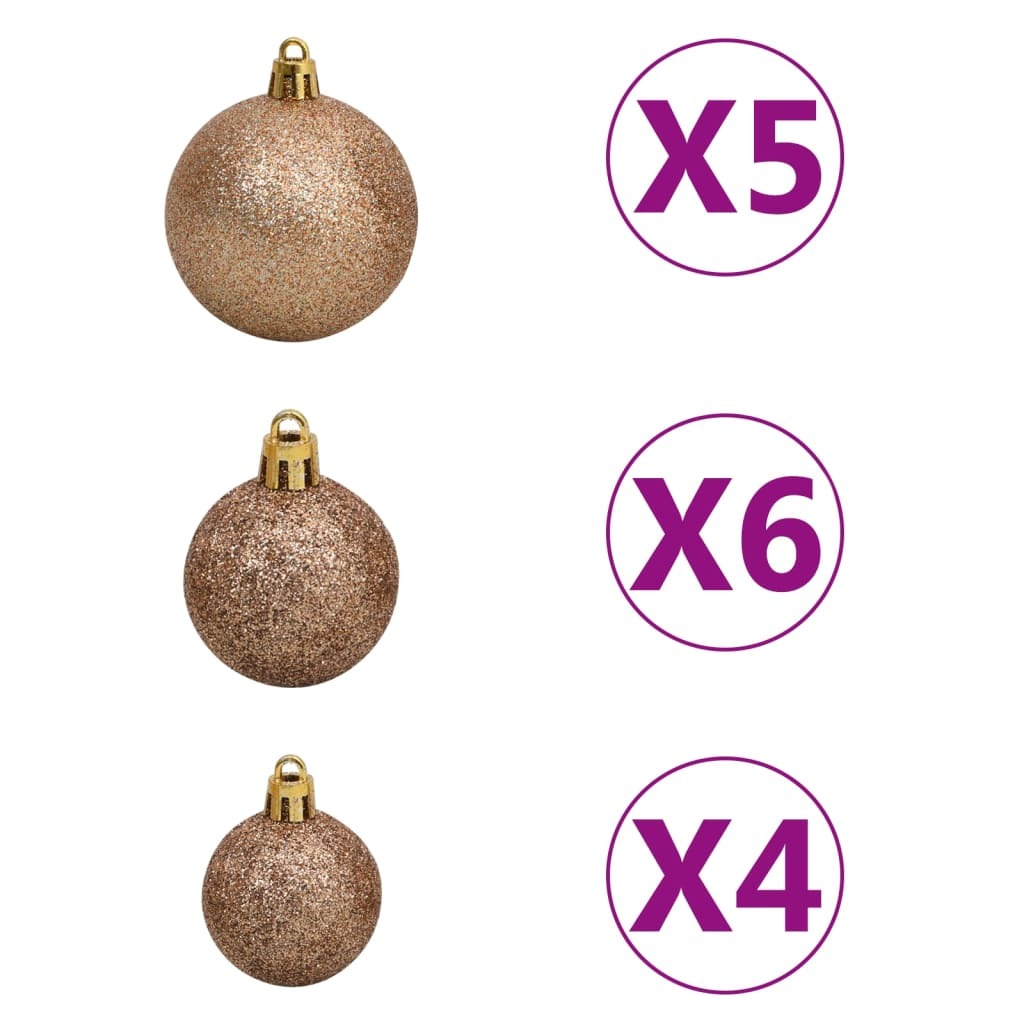 Artificial Pre-lit Christmas Tree with Ball Set 47.2" 230 Branches