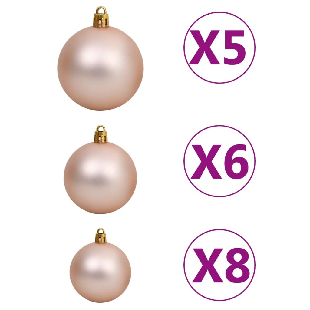 Artificial Pre-lit Christmas Tree with Ball Set 47.2" 230 Branches