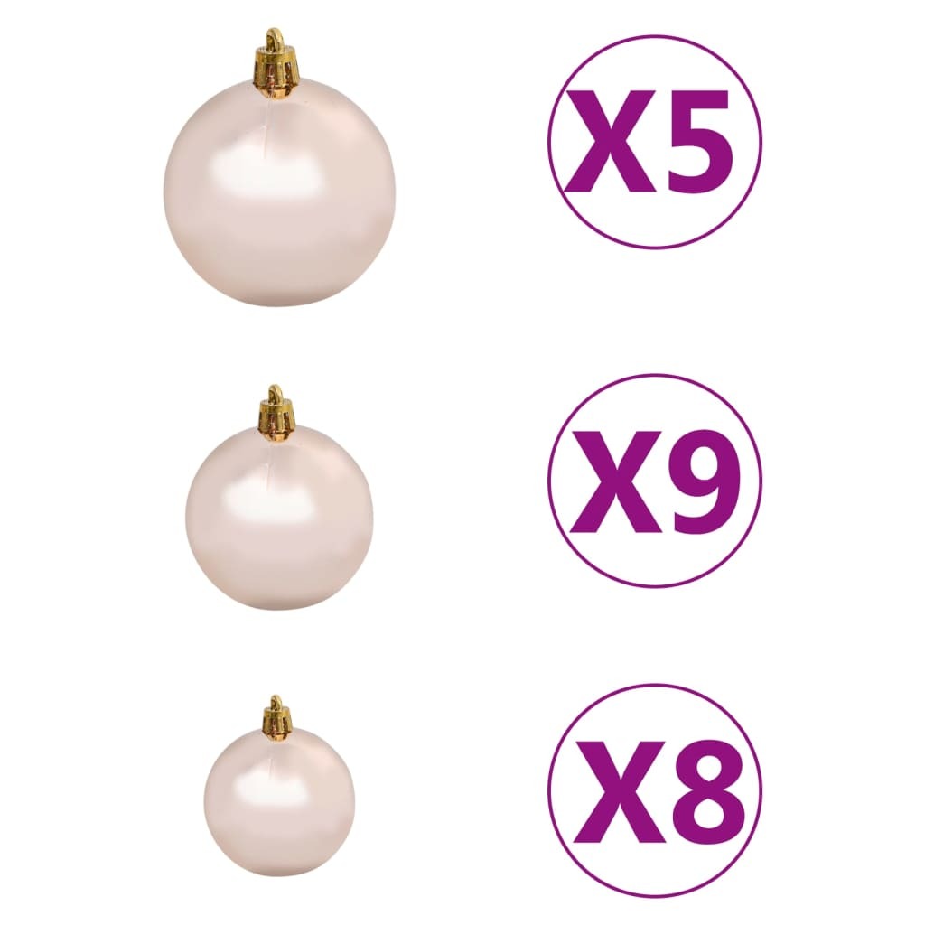 Artificial Pre-lit Christmas Tree with Ball Set 47.2" 230 Branches