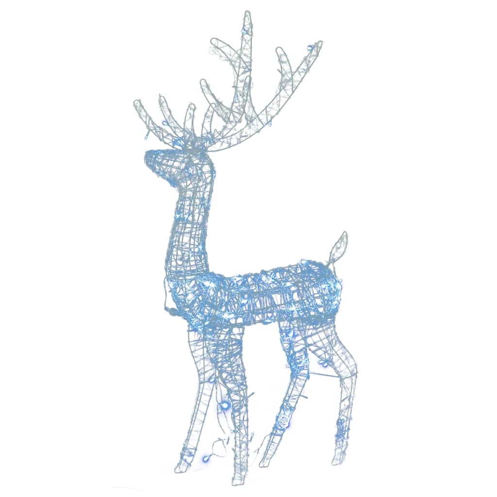 Acrylic Reindeer Christmas Decorations 3 pcs 47.2" Cold White