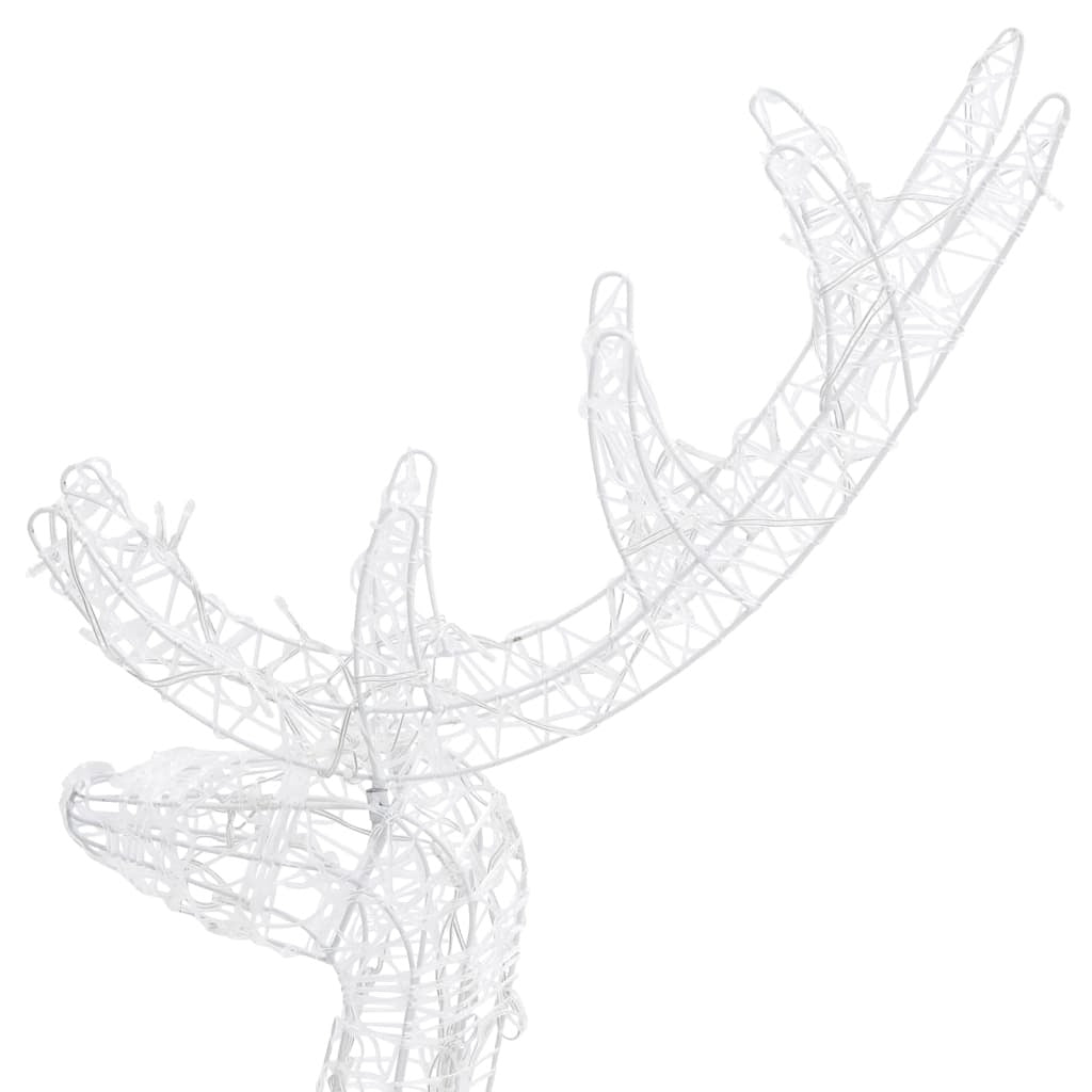 Acrylic Reindeer Christmas Decorations 3 pcs 47.2" Cold White