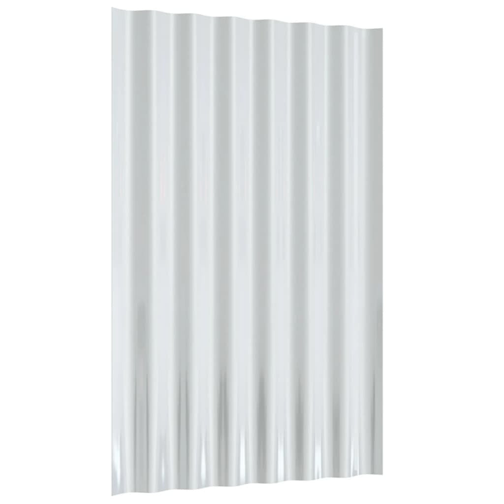 Roof Panels 12 pcs Galvanized Steel Anthracite 23.6"x14.2