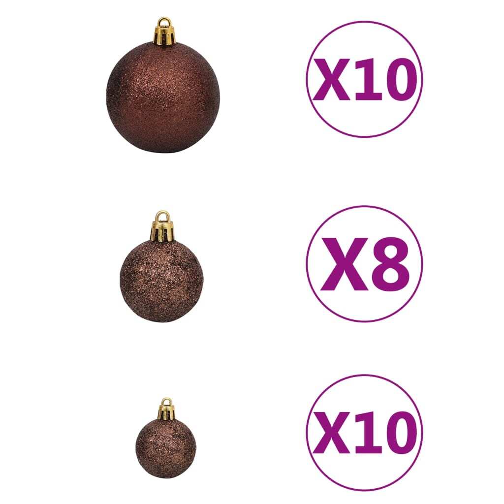 Artificial Christmas Tree 300 LEDs&Ball Set&Flocked Snow 94.5