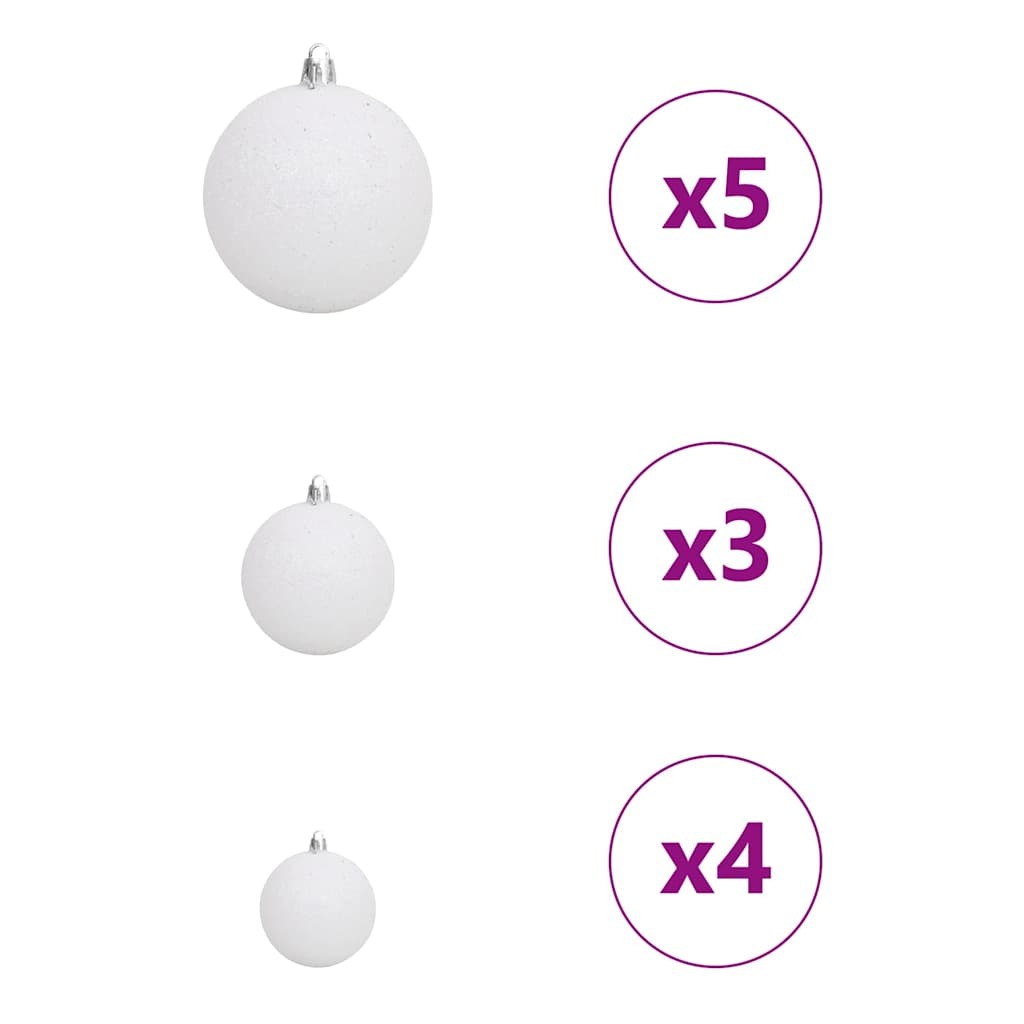 Artificial Slim Christmas Tree Green and White 59.06 in