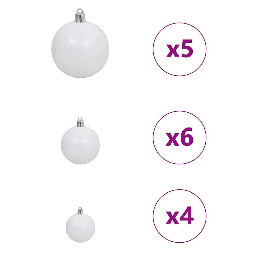 Artificial Slim Christmas Tree Green and White 59.06 in