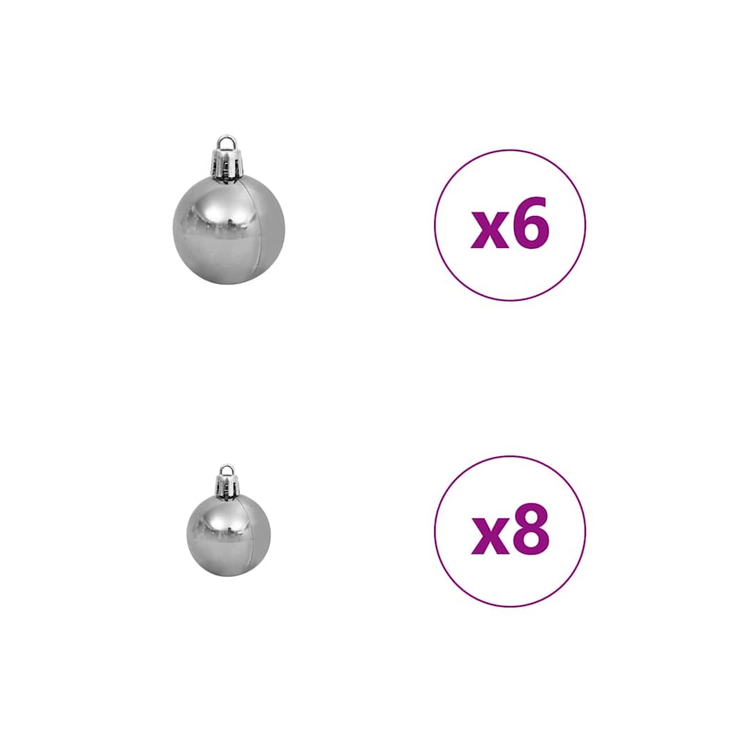 Artificial Slim Christmas Tree Green and White 59.06 in