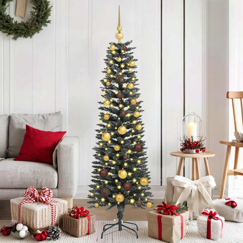 Artificial Christmas Tree with 150 LEDs Green 59.06 in