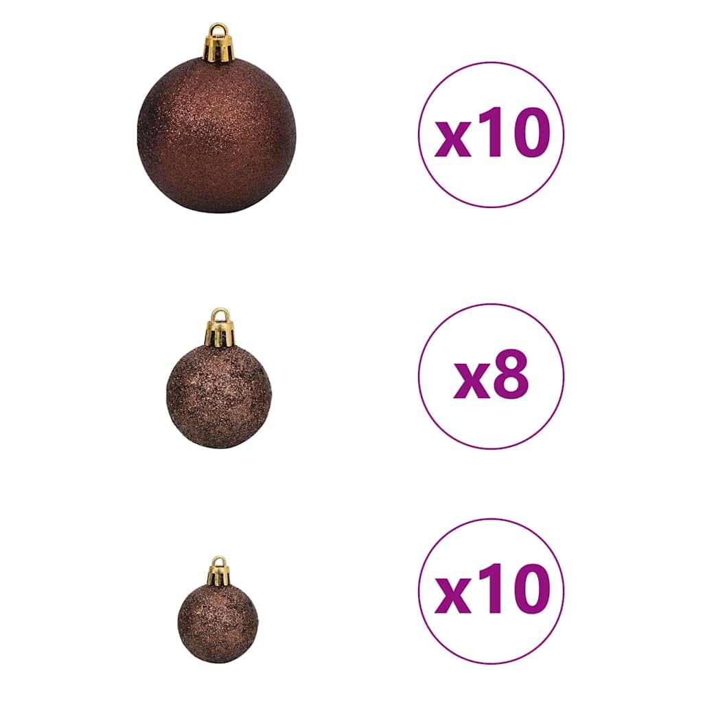 Artificial Pre-lit Christmas Tree with 300 LEDs Black 82.7" PVC