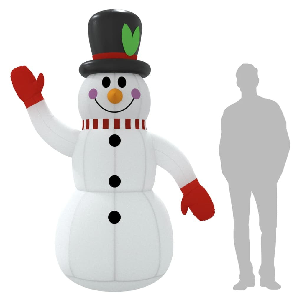 Inflatable Snowman with LEDs 8 ft