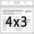 PACKS: 4 PK CLEAR - I Vaccinated Card Keeper