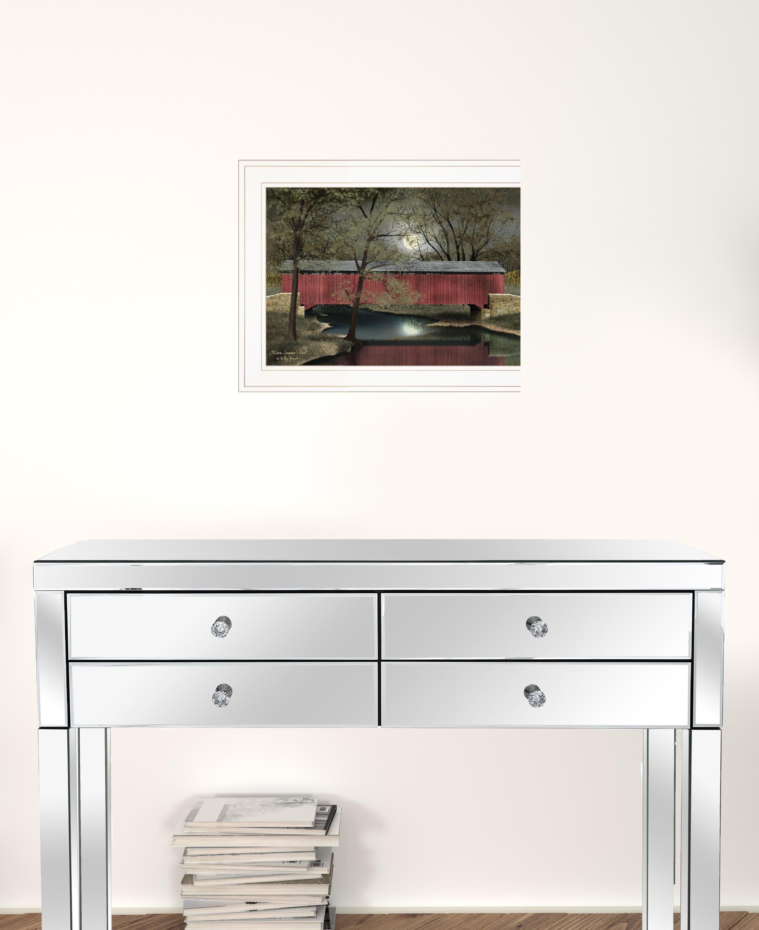 Warm Summers Eve 1 White Framed Print Wall Art
