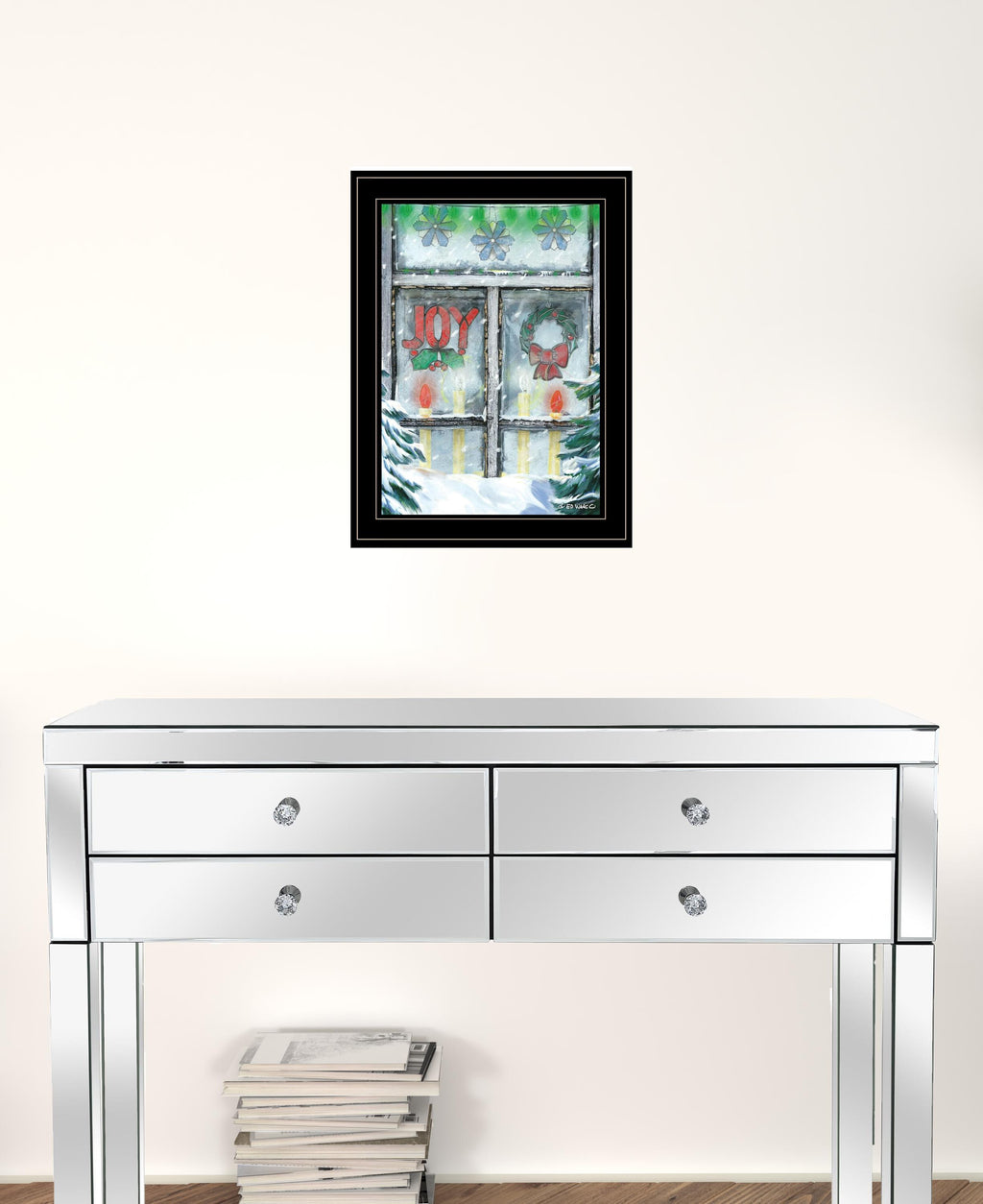 Christmas Joy 2 Black Framed Print Wall Art