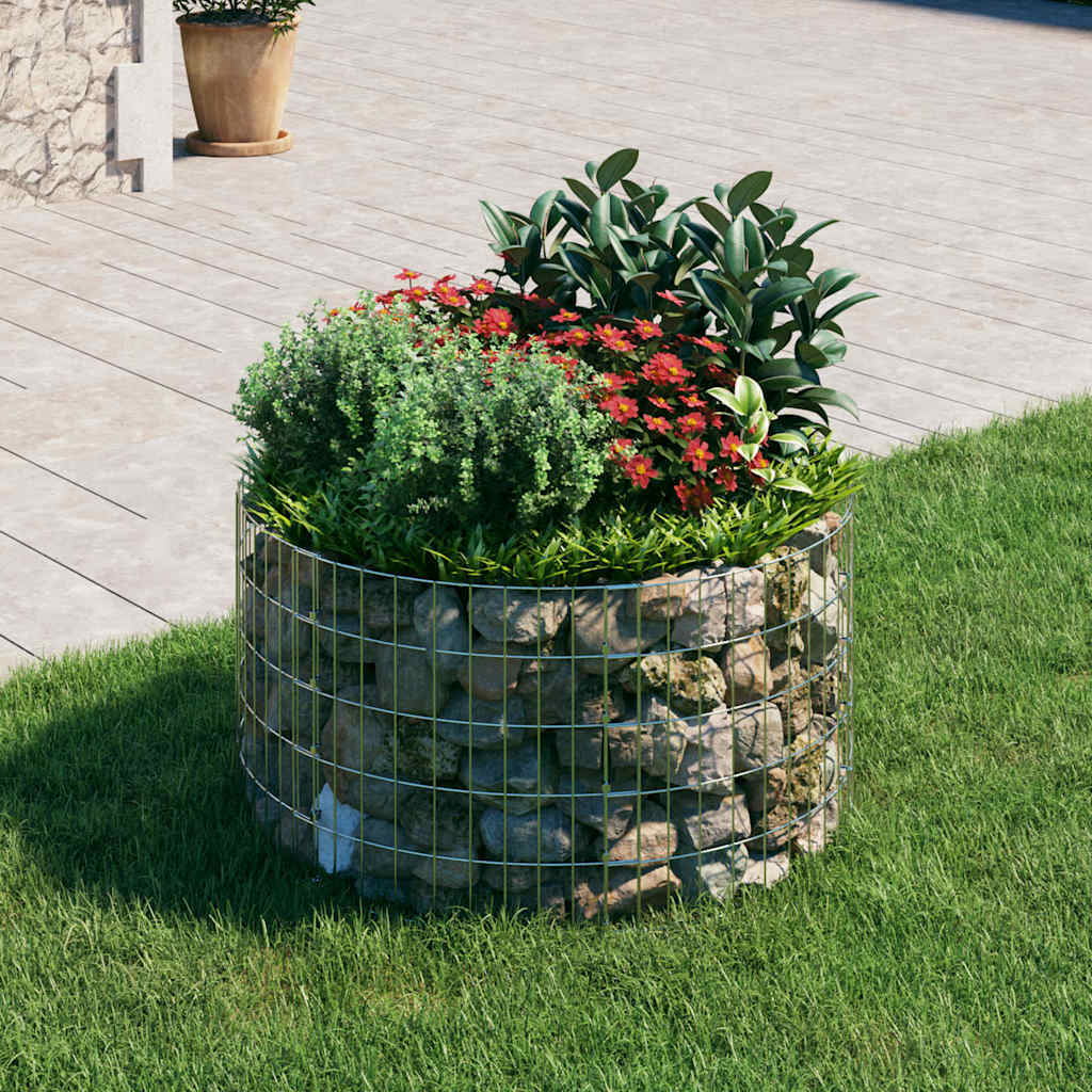 Circular Gabion Pole Galvanized Steel 39.4"x19.7