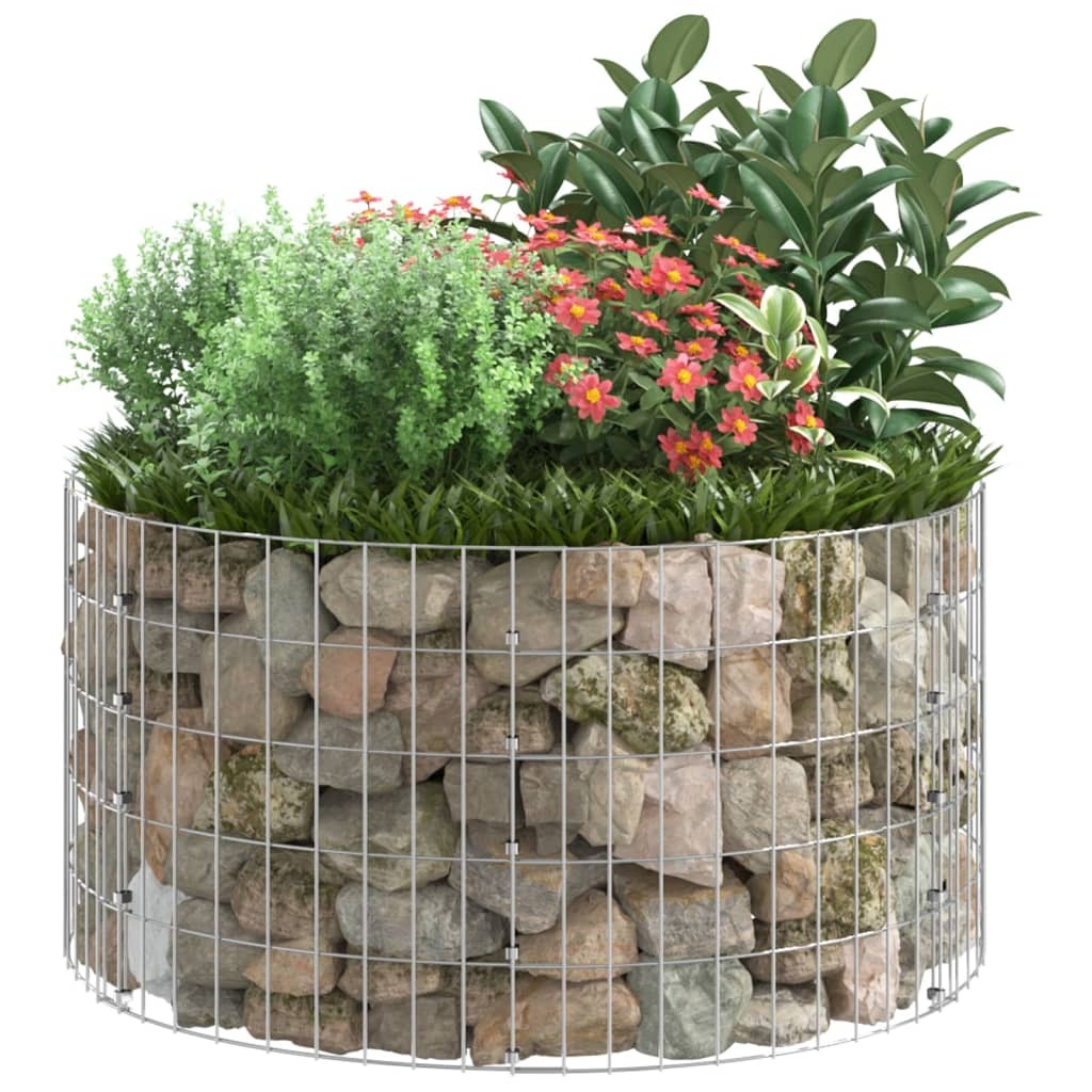 Circular Gabion Pole Galvanized Steel 39.4"x19.7