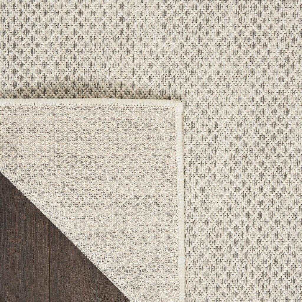 Silver Square Geometric Power Loom Area Rug