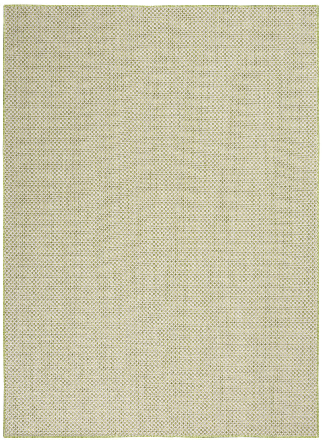 Green Geometric Power Loom Area Rug
