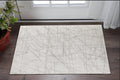 Gray and Ivory Abstract Hand Woven Area Rug
