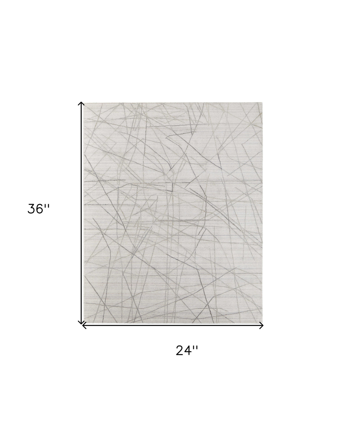 Gray and Ivory Abstract Hand Woven Area Rug