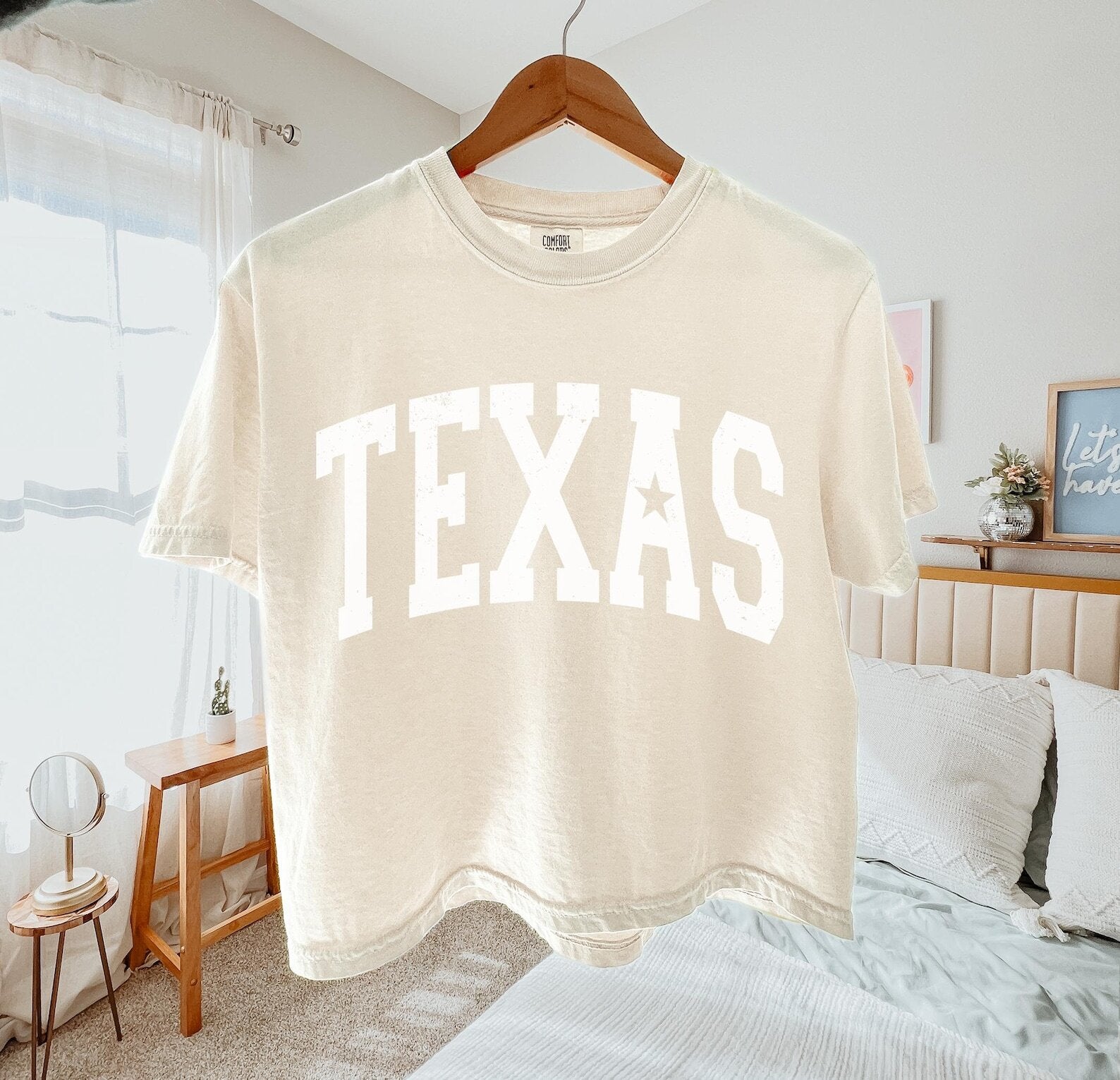 Texas Shirt Home State Tshirt University Tee Lone Star Shirt Patriotic Shirt Comfort Colors Cropped Boxy Women's Tshirts Oversized Shirt