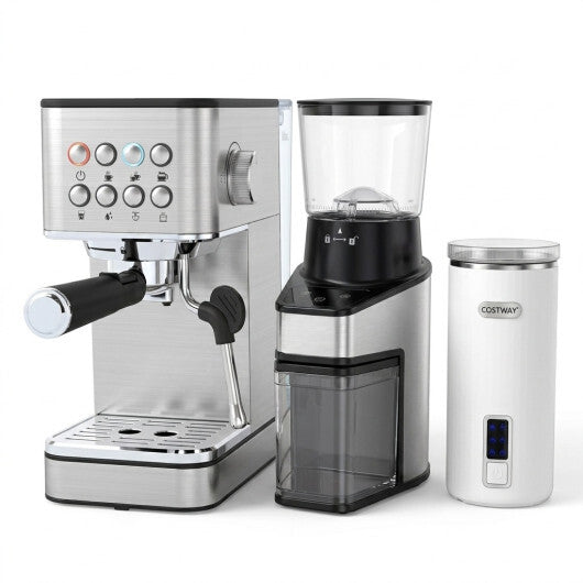 Home Espresso Coffee Station Set with Espresso Machine Grinder and Milk Frother