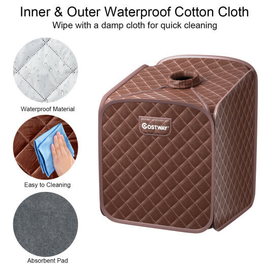 2L Portable Folding Steam Sauna Spa-Gray