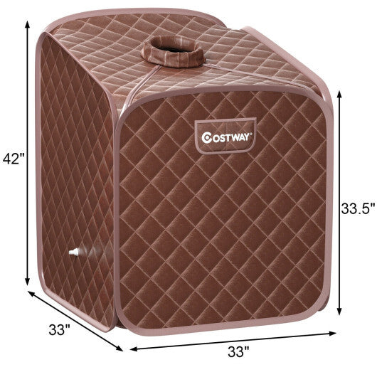 2L Portable Folding Steam Sauna Spa-Gray