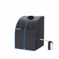 Portable Personal Steam Sauna Spa with 3L Blast-proof Steamer Chair-Black - Color: Black