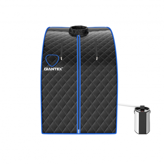 Portable Personal Steam Sauna Spa with 3L Blast-proof Steamer Chair-Black - Color: Black