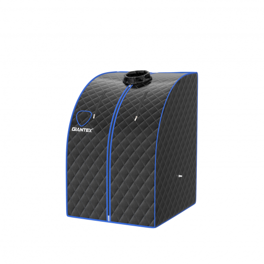 Portable Personal Steam Sauna Spa with 3L Blast-proof Steamer Chair-Black - Color: Black
