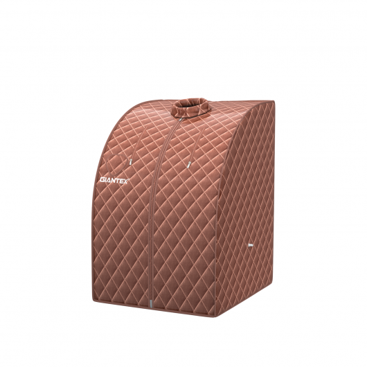 Portable Personal Steam Sauna Spa with 3L Blast-proof Steamer Chair-Coffee - Color: Coffee