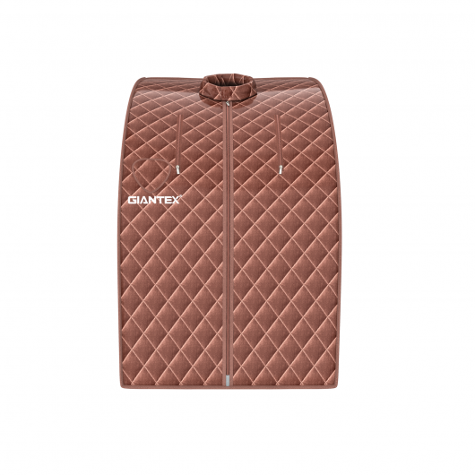 Portable Personal Steam Sauna Spa with 3L Blast-proof Steamer Chair-Coffee - Color: Coffee
