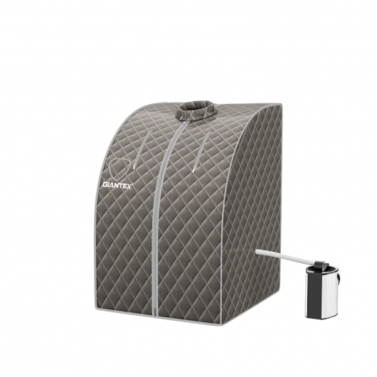 Portable Personal Steam Sauna Spa with 3L Blast-proof Steamer Chair-Gray - Color: Gray