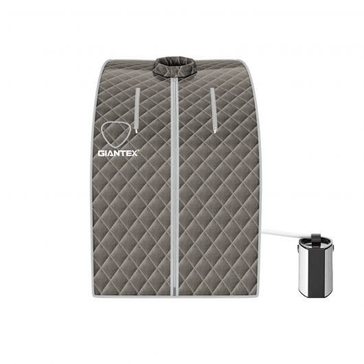 Portable Personal Steam Sauna Spa with 3L Blast-proof Steamer Chair-Gray - Color: Gray