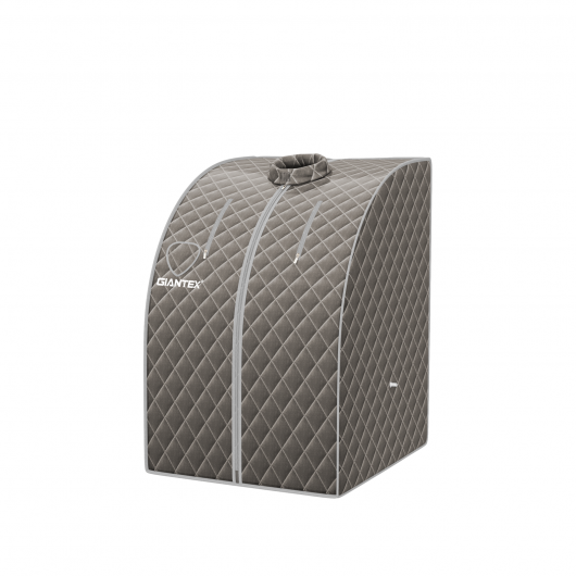 Portable Personal Steam Sauna Spa with 3L Blast-proof Steamer Chair-Gray - Color: Gray