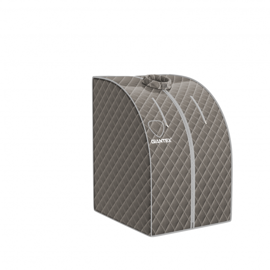 Portable Personal Steam Sauna Spa with 3L Blast-proof Steamer Chair-Gray - Color: Gray