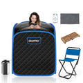 Portable Personal Steam Sauna Spa with Steamer Chair-Black