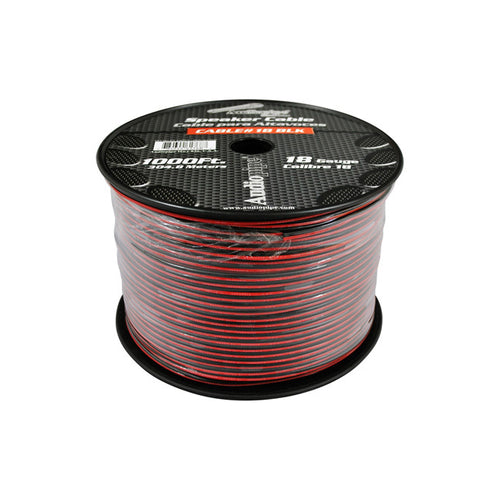 Audiopipe Speaker Wire 18-Gauge 1000 Foot Spool - Black/Red