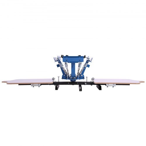 Screen Printing Machine 4 Color 2 Station Silk Screen Printing Press, 21.3 x 17.7 in, 360? Rotatable, Accurate Positioning, Powder-Coated Carbon Steel, for T-shirt DIY, Home and Commercial