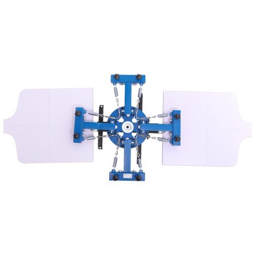 Screen Printing Machine 4 Color 2 Station Silk Screen Printing Press, 21.3 x 17.7 in, 360? Rotatable, Accurate Positioning, Powder-Coated Carbon Steel, for T-shirt DIY, Home and Commercial