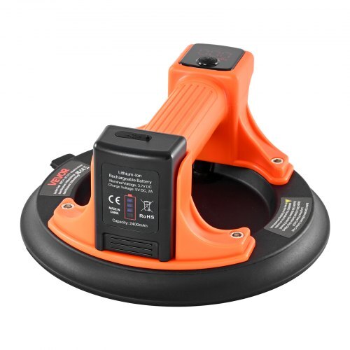 Electric Suction Cup, 8-Inch Vacuum Glass Lifter with Digital Display for Suction Power & Battery Level, 440 lbs Max Lifting Capacity Tile Suction Cup Tool for Lifting Tile, Granite (1-Pack)