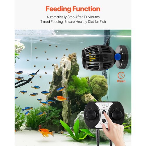 Aquarium Wave Maker, 20W, 2113 GPH Quiet and Strong DC Powerhead, Adjustable Fish Tank Circulation Pump with Controller, Strong Magnetic Base, 360 Rotating Wavemaker, for Freshwater Saltwater