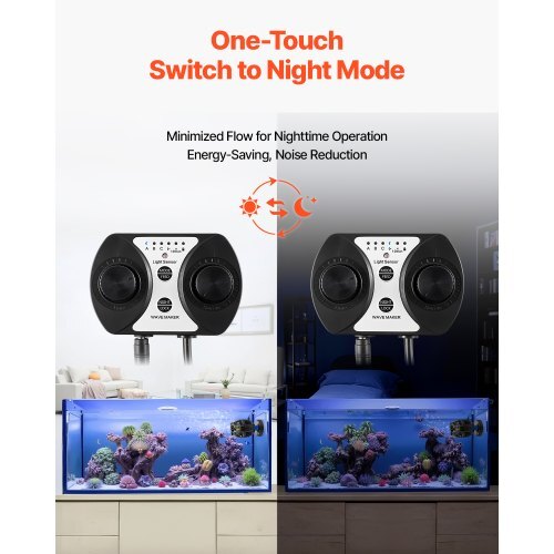 Aquarium Wave Maker, 20W, 2113 GPH Quiet and Strong DC Powerhead, Adjustable Fish Tank Circulation Pump with Controller, Strong Magnetic Base, 360 Rotating Wavemaker, for Freshwater Saltwater