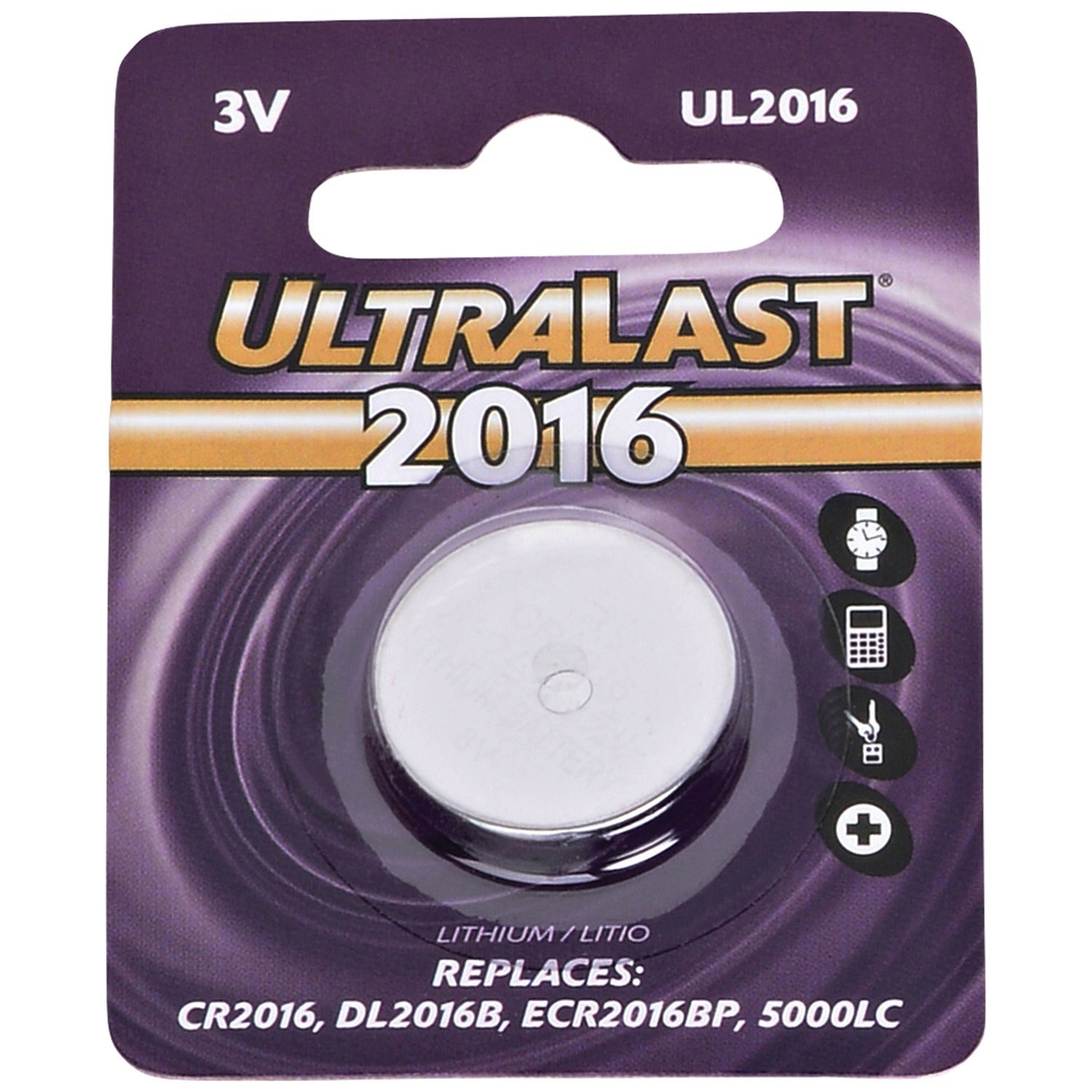 Ultralast UL2016 UL2016 CR2016 Lithium Coin Cell Battery