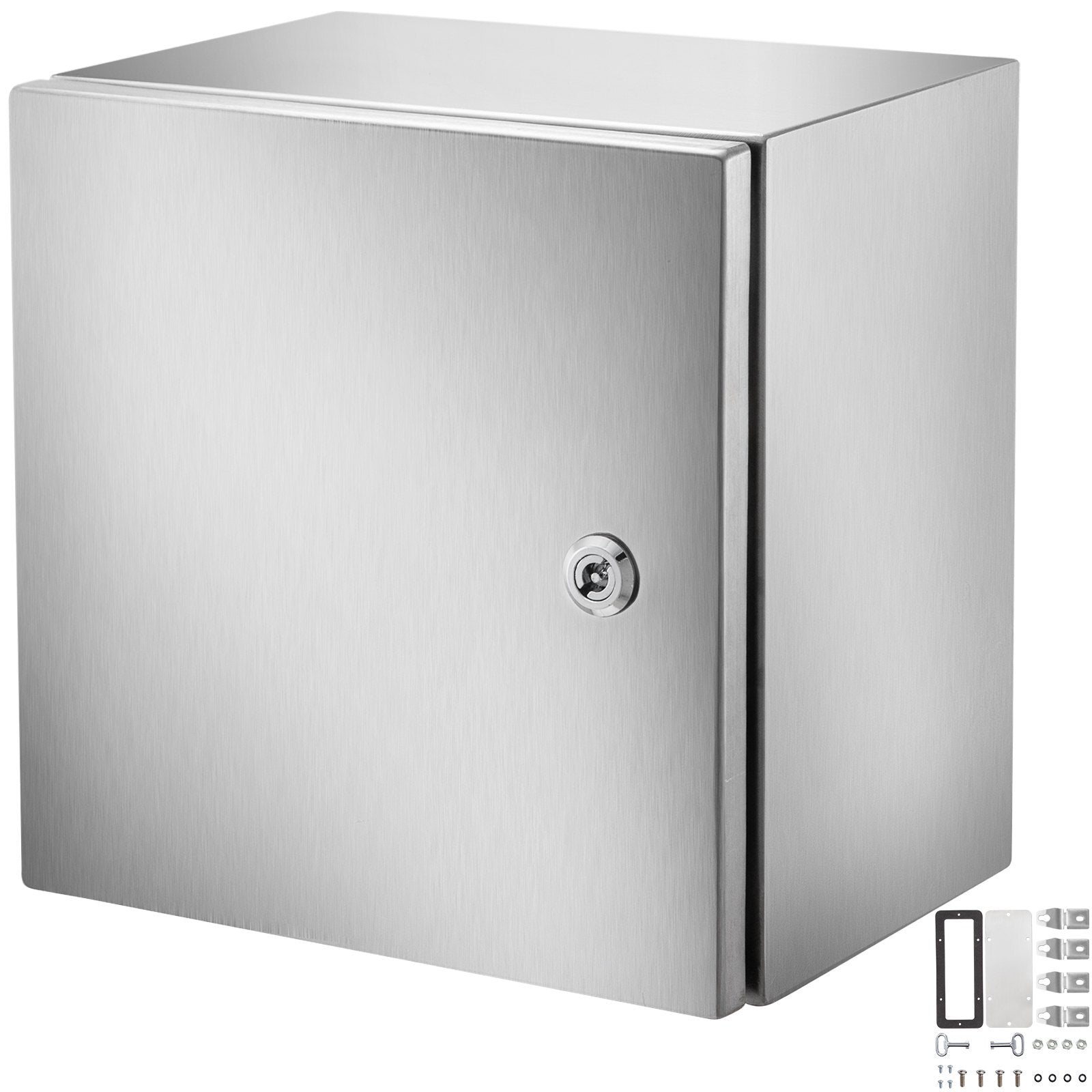NEMA Stainless Steel Enclosure, 12 x 12 x 8'' NEMA 4X Steel Electrical Box, IP66 Waterproof & Dustproof, Outdoor/Indoor Electrical Junction Box, with Mounting Plate