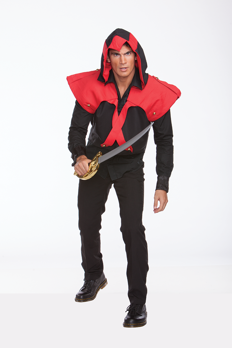 Halloween Wholesalers Pirate Assassin Black and Red Costume
